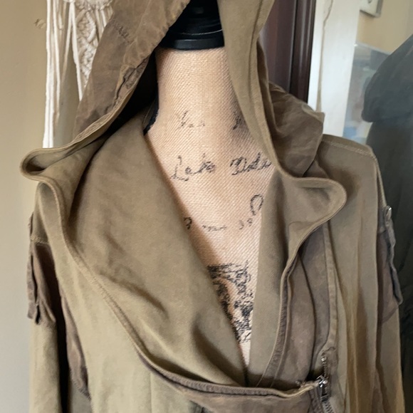 Free People Oversized olive Langdon look jacket S - Picture 8 of 10